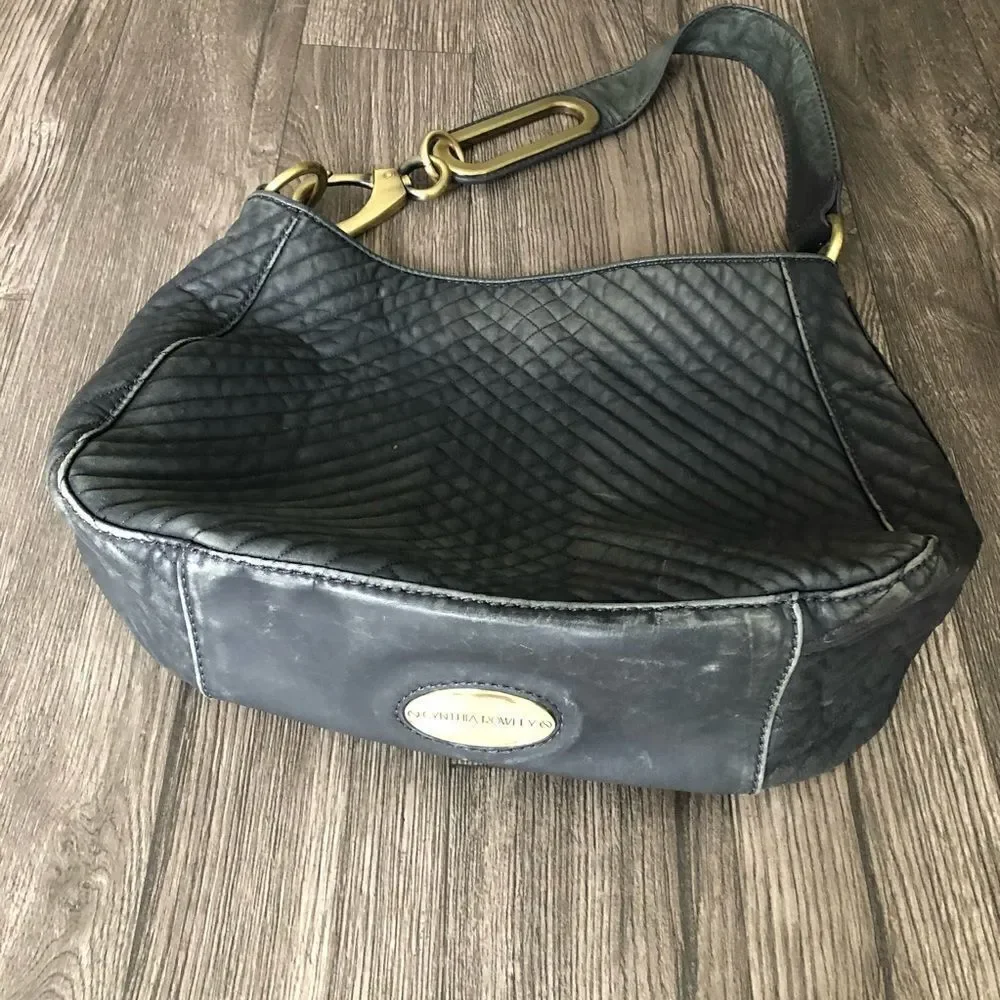 CYNTHIA ROWLEY large clip strap Leather Quilted Bag